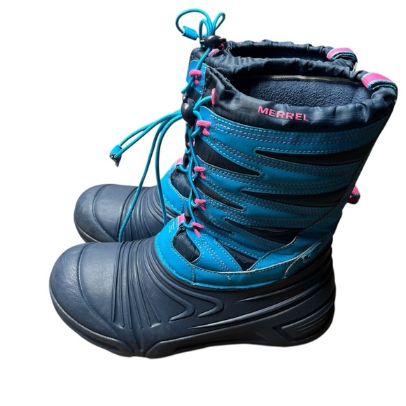 Merrell Snow Quest Lite Boots Womens 7 Blue Snow SelectDry ThermoLite MK165178 - Picture 1 of 9